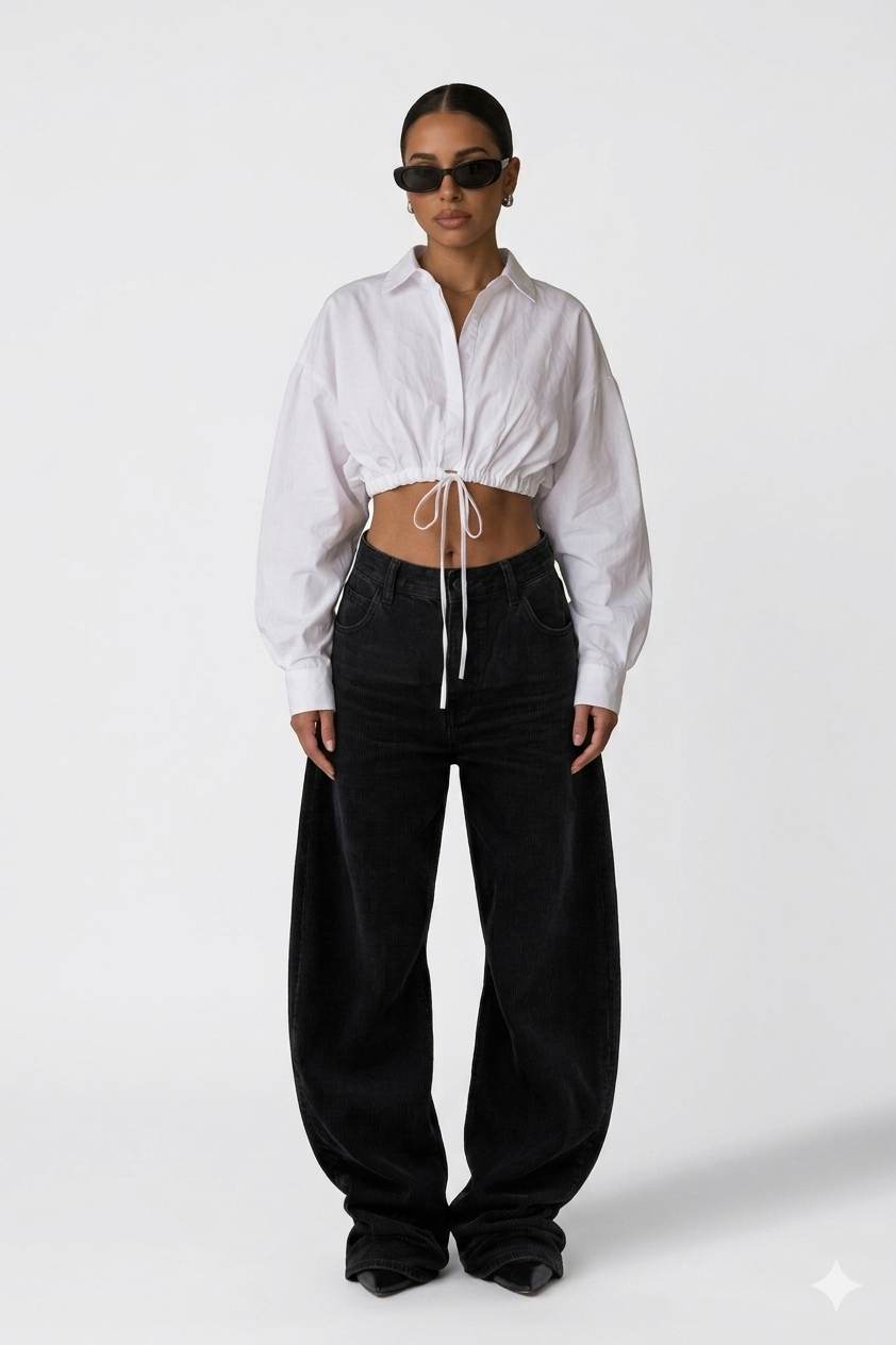 Pantalón Barrel en Pana